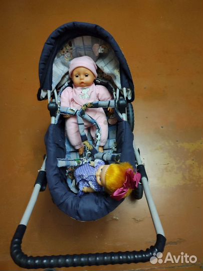 Коляска кукольная и кукла пупс