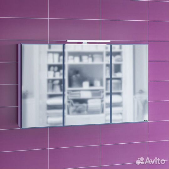 Зеркало-шкаф санта Стандарт 120 фацет, свет