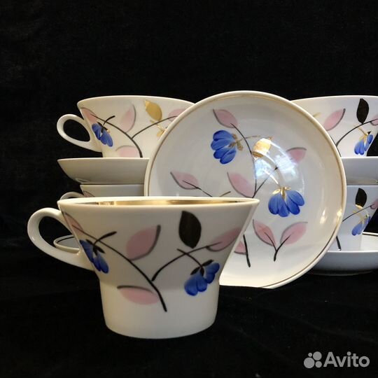 Чайные пары Подснежник Дулево