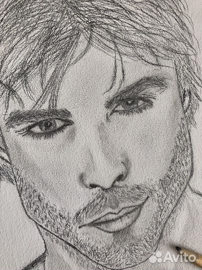 Картина ручной работы. Портрет Деймона Сальватора