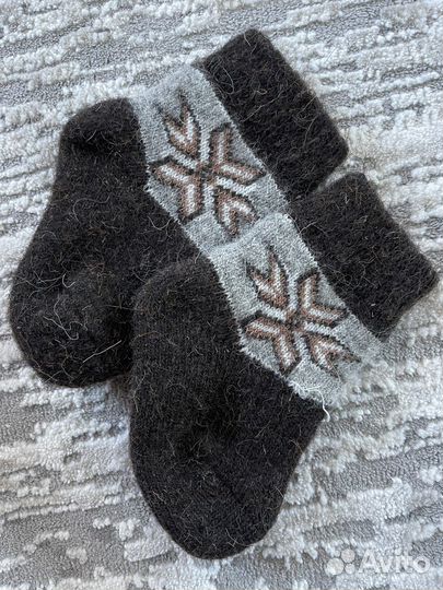 Носки теплые шерстяные детские 0-12 м