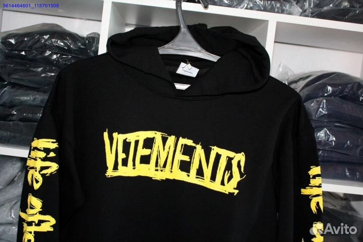 Худи Vetements oversize black (Арт.79582)