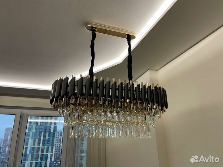 Люстра подвесная с хрусталём новая