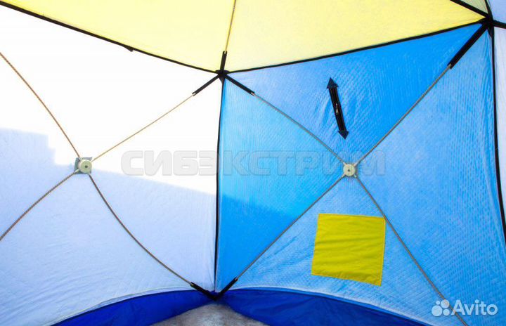 Палатка для зимней рыбалки утепленная куб 2 стэк