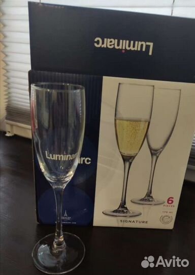 Бокалы для шампанского, новый набор