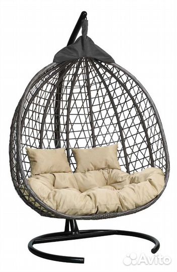 Подвесное двойное кресло-кокон 