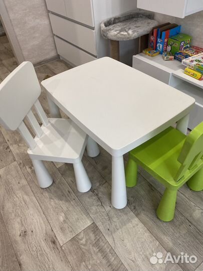 Детский стол и 2 стула IKEA