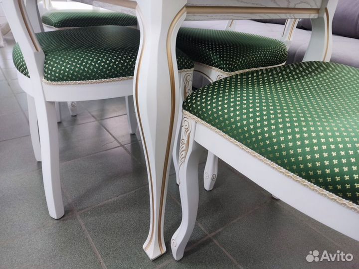 Обеденная группа из массива бука в наличии