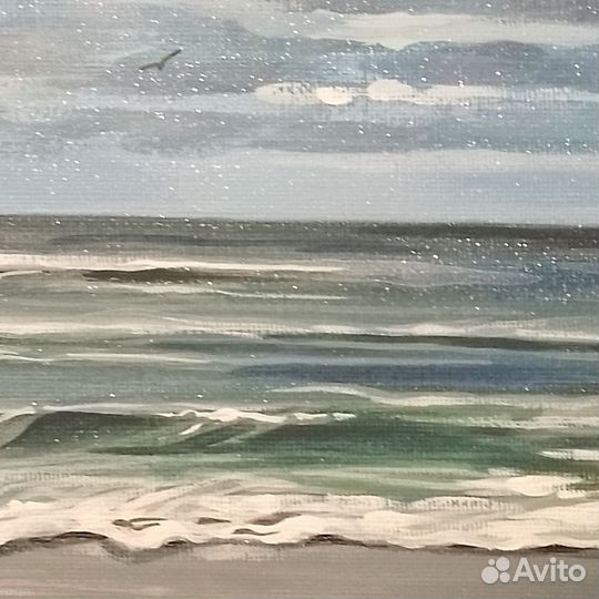 Картина акрил, холст на картоне