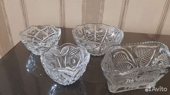 Вазы хрустальные СССР в ассортименте
