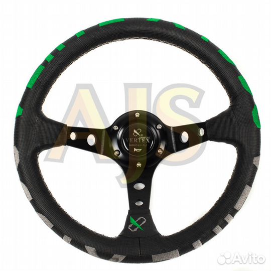 Руль спортивный Vertex 1996 экокожа тисненая