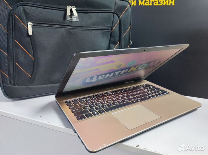 Ноутбук asus Celeron N3350/2gb/SSD 128GB+сумка