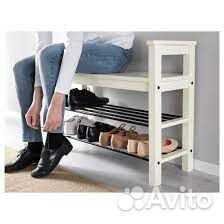 Полка для обуви Кантри белая/черная