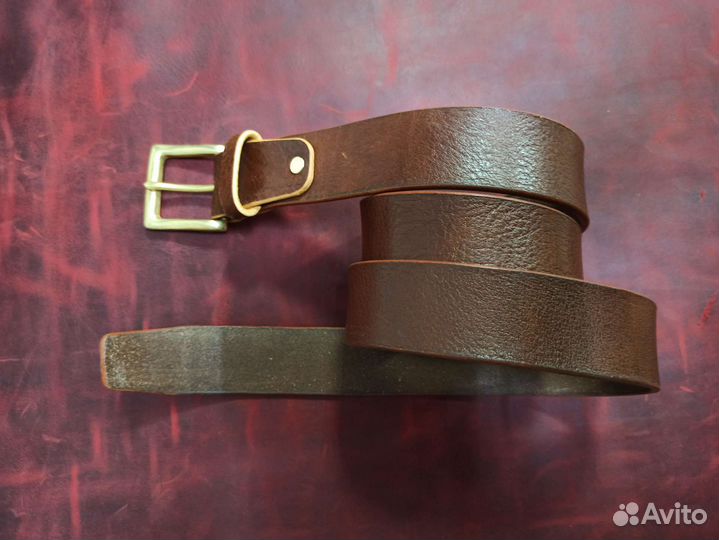 Мужской кожаный ремень ручной работы