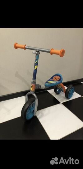 Самокат-беговел Kreiss 3-х колесный 2 в 1