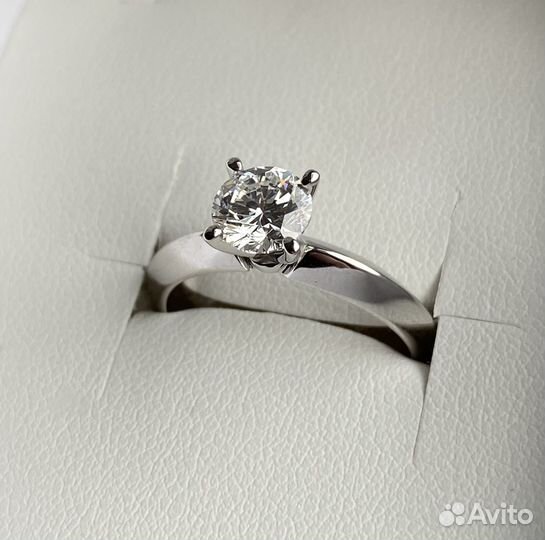 Кольцо золотое с бриллиантом 1.09 ct 18.25 размер