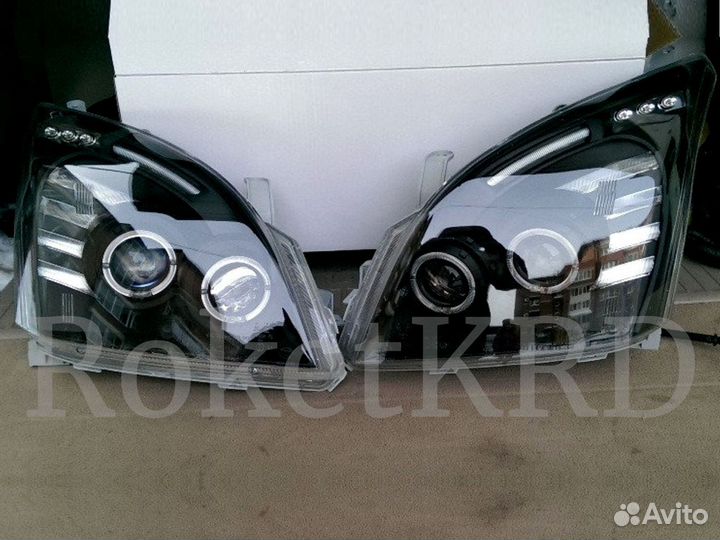 Фары land cruiser prado 120 02-09г черные