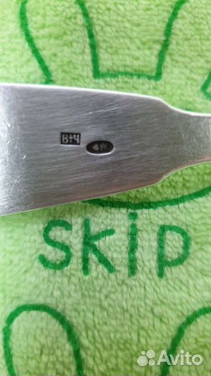 Ложка антикварная, серебро 84 пробы