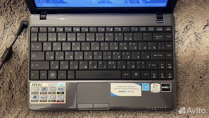 Ноутбук MSI U210 Light + сумка