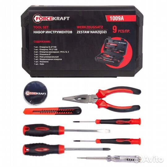 Набор инструментов 9пр.(отвертки:SL6мм,3мм;рн:0,2;