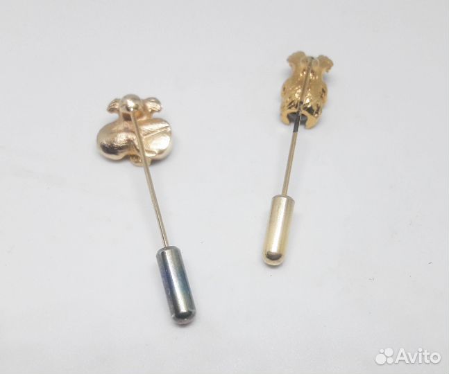 Брошь-игла, опал, коалы