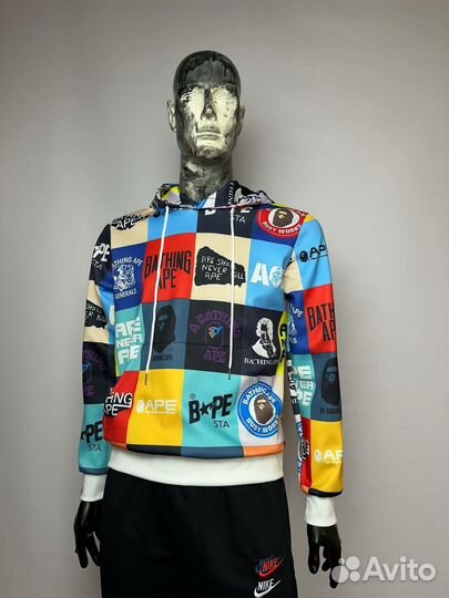 Худи bape лоскут S M L