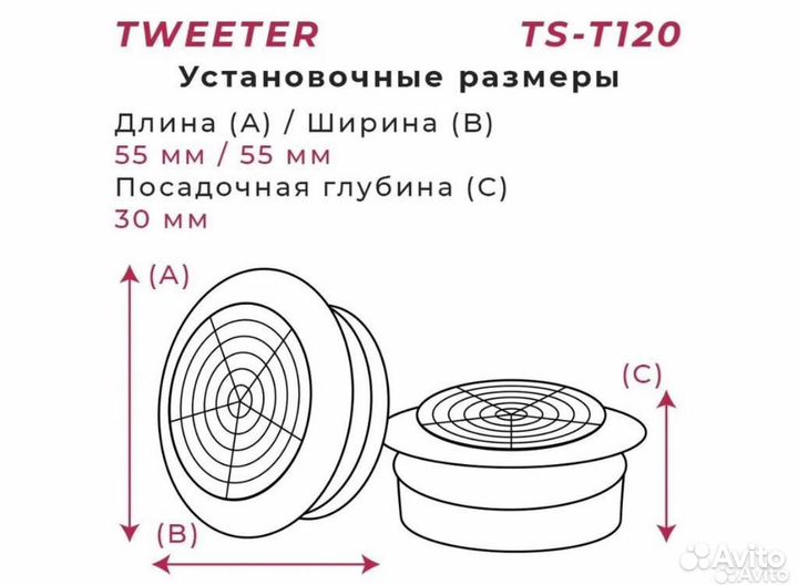 Новые твитеры пищалки TS-T120