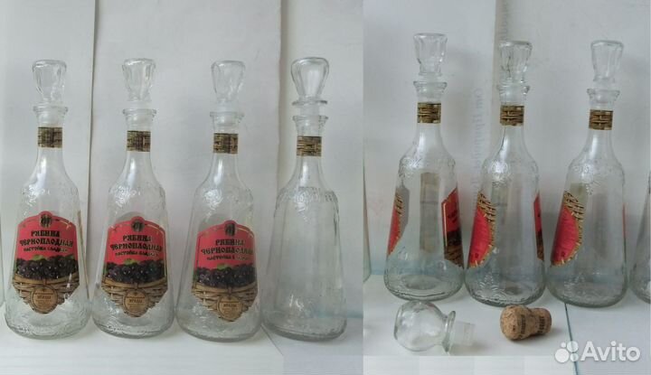 Графины Штофы 0,5 стеклянные Бутыли, пробки