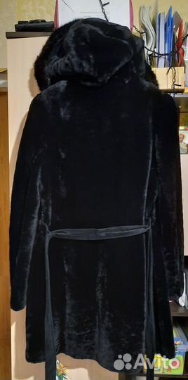 Шуба мутоновая с норкой