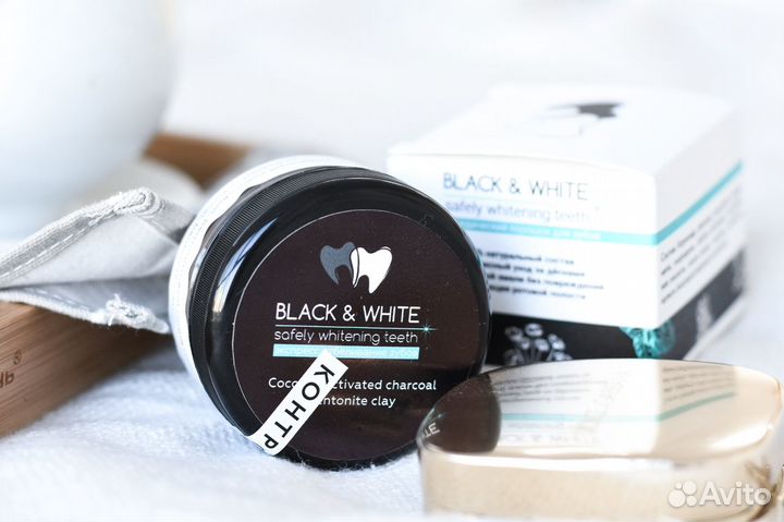 Отбеливание зубов black&white Натуральный порошок