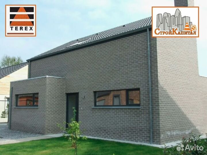 Облицовочный кирпич Terex Серый (гладкий)