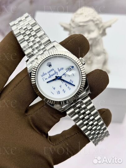 Часы Rolex datejust Who cares I’m already late