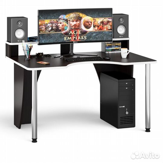 Игровой компьютерный стол с надстройкой С-мд-ск2Н