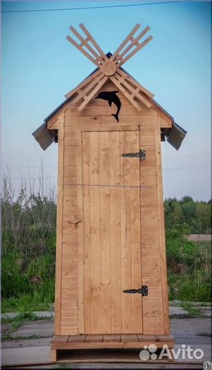 Дачный туалет деревянный HME563