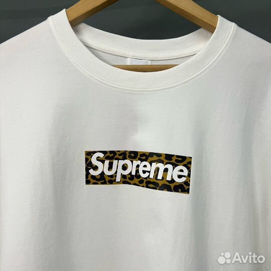 Футболка Supreme Box Logo Leopard Tee