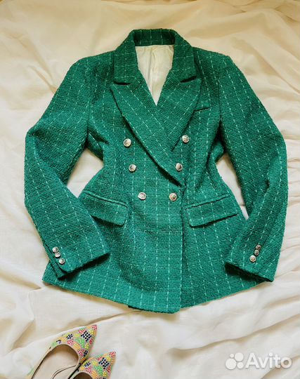 Жакет твид Италия размер 44/48