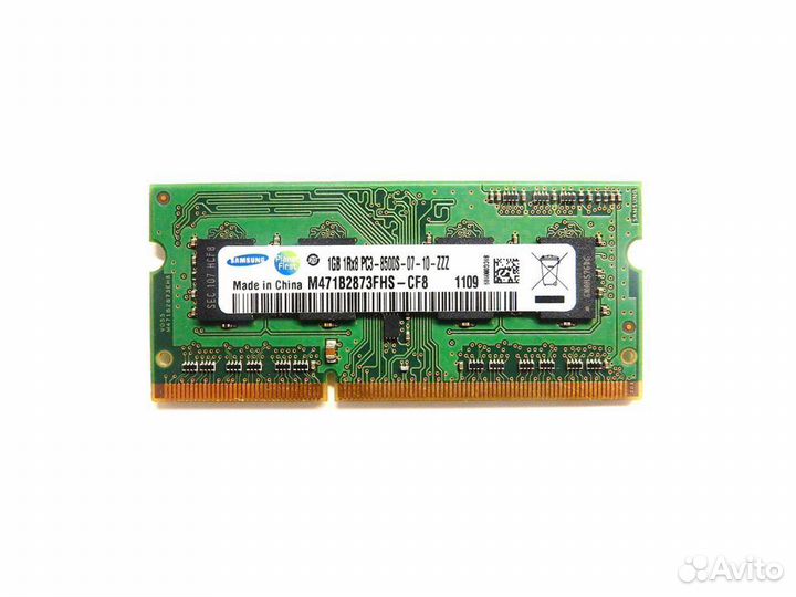 Оперативная память sodimm DDR3 1 GB 1Rx8, б/у