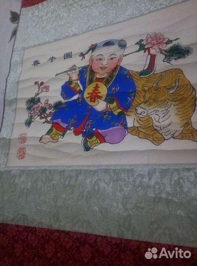 Китайский свиток на шелке, 
