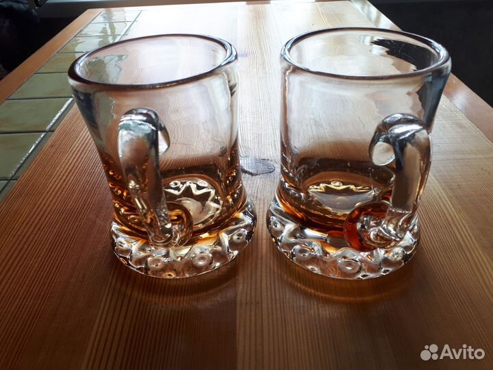 Кружки бокалы из цветного хрусталя СССР