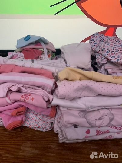 Фирменные Вещи на девочку пакетом 0-6 месяцев