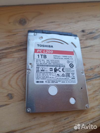 Жесткий диск Toshiba L200 Slim 1тб