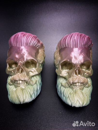 Фигурка/Статуэтка Череп с бородой для Барбершопа