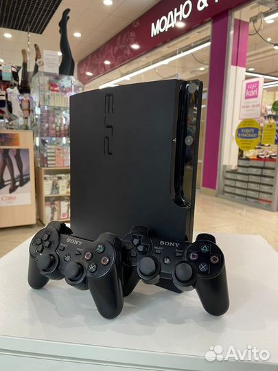 PlayStation 3 Slim 500 gb+ 2джоя +110 игр