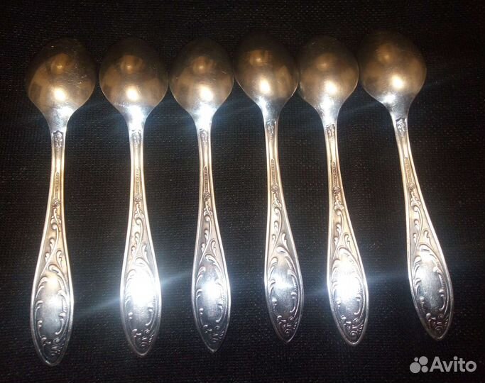 Ложки кофейные и десертные посеребреные СССР