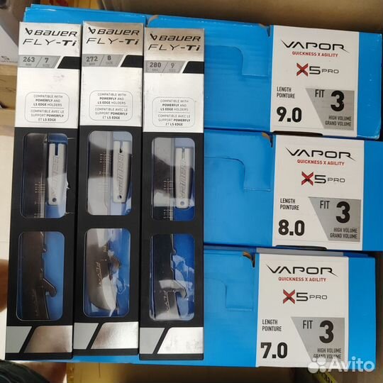 Хоккейные коньки bauer vapor X5Pro с лезвиями