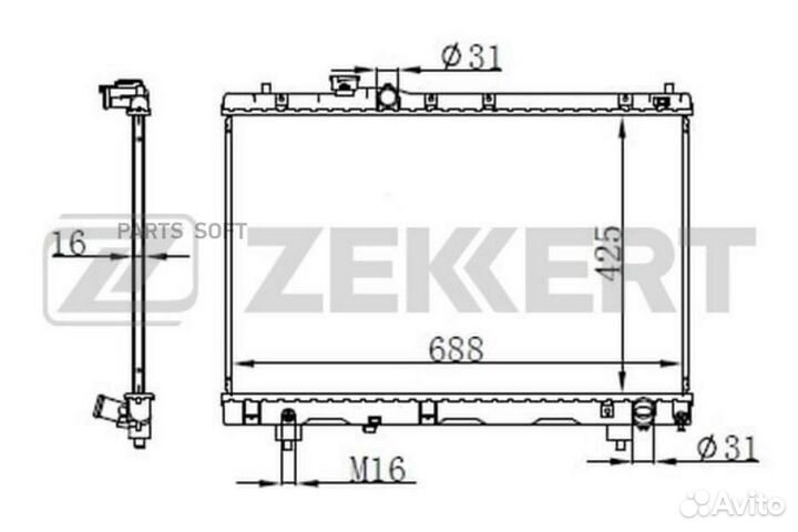 Радиатор охлаждения Тойота Пикник (M10) 96
