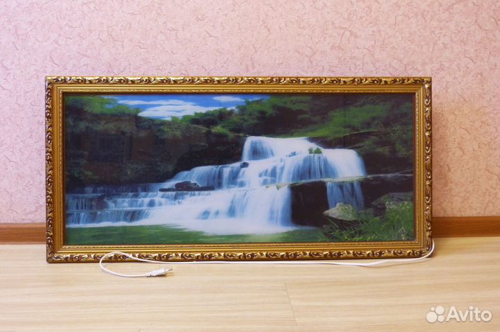 Картина с подсветкой и звуками водопада