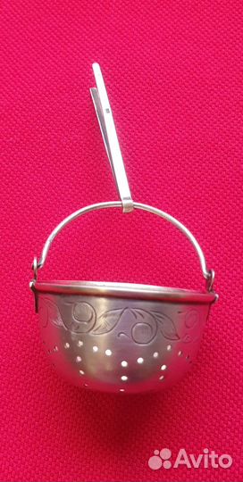 Ситечко для чая серебряное 1953 г, СССР Мстера