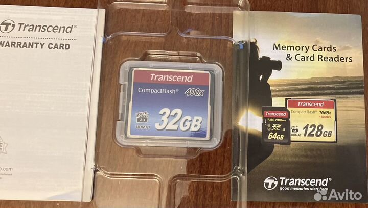 Transcend Compact Flash 32 гб 400x Premium