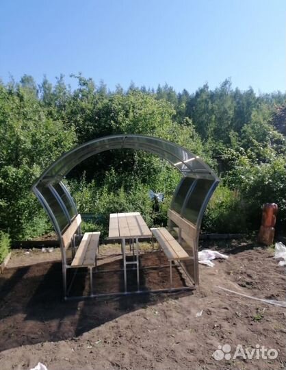 Беседки на дачу из поликарбоната